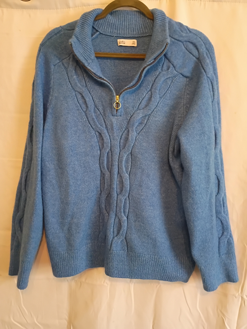 Croft & Barrow Pretty Blue Knit Sweater Size Xxl